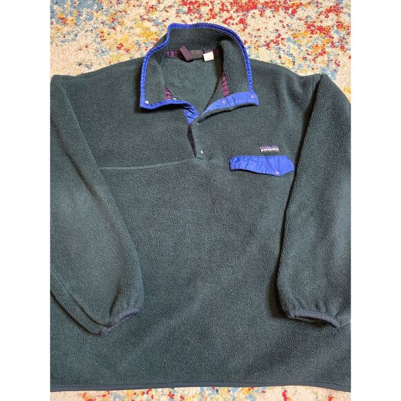 Patagonia Other - Vintage 90's Patagonia Snap T Fleece Pullover Jacket Dark Green Size XL USA Made